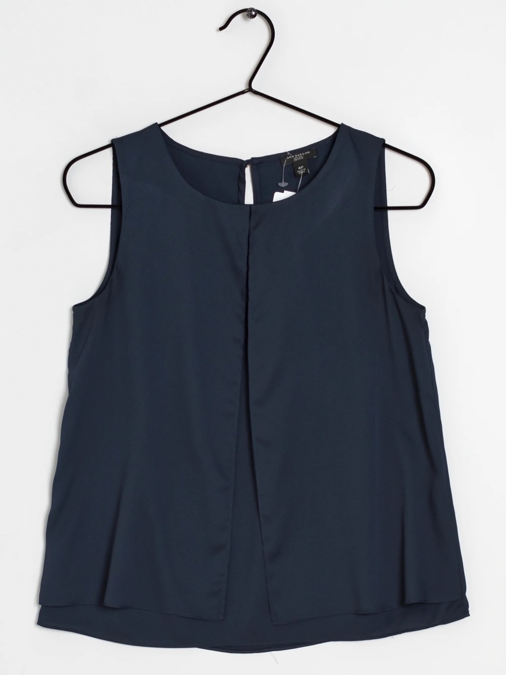 Ann Taylor Navy Sleeveless Layered Front Camisole